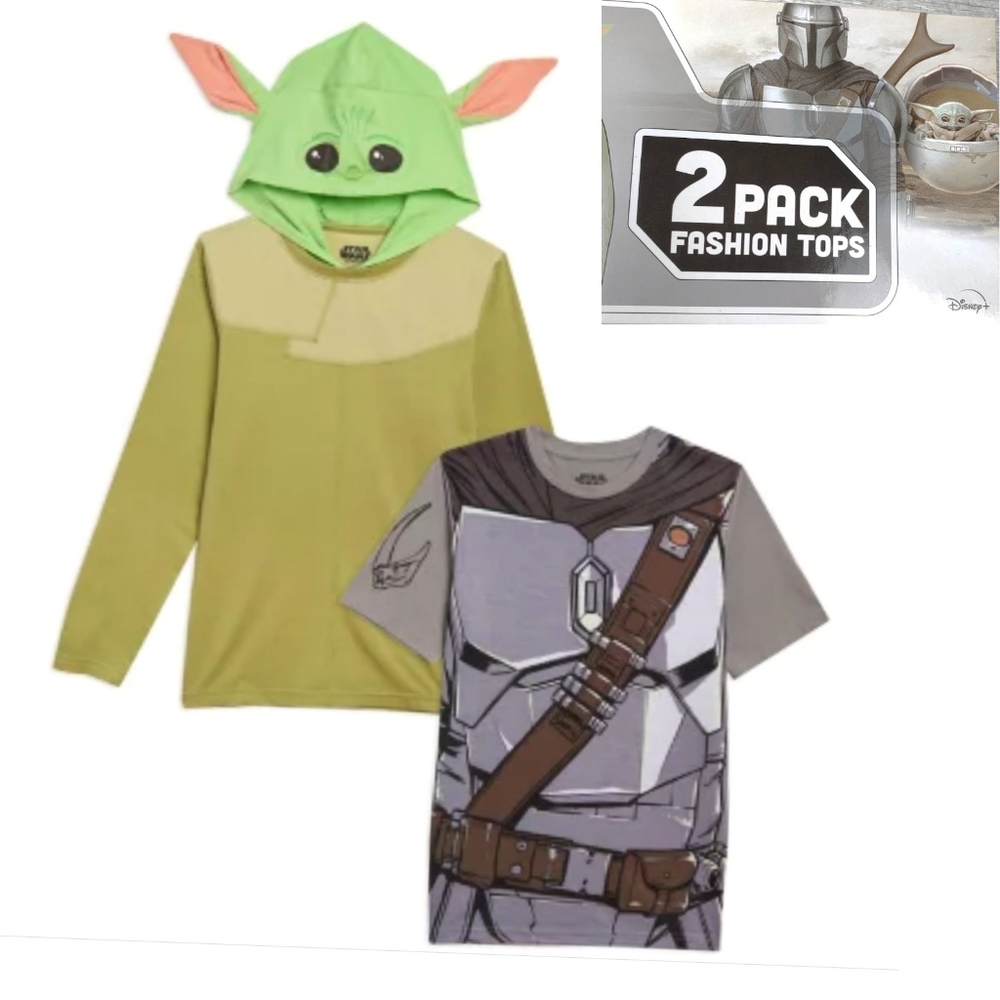 NWT Mandalorian 2pk T-Shirt Licensed Boys' Size 4 - Picture 1 of 8